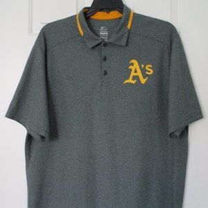 Nike Dri-Fit Mens S/S MLB Las Vegas A's Green Golf Polo Shirt NWOT - Size XL